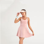 Beauty Back Hollow Out Dress Tennis Skirt Gym