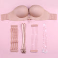 Invisible drawstring gather bra