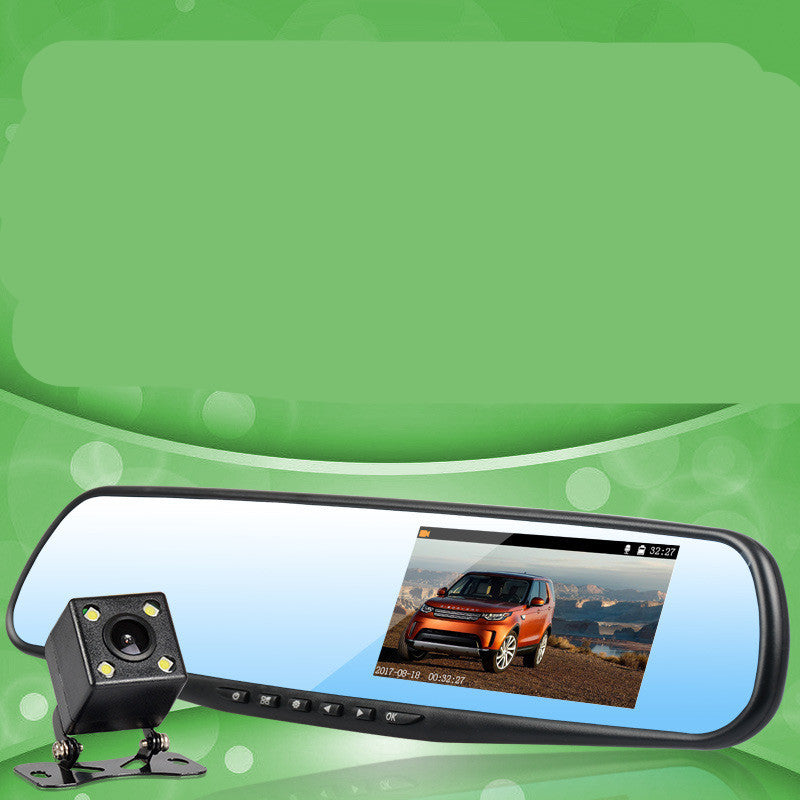 Driving recorder front and rear dual recording