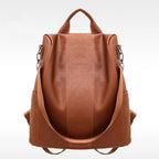 Women's solid color large capacity backpack