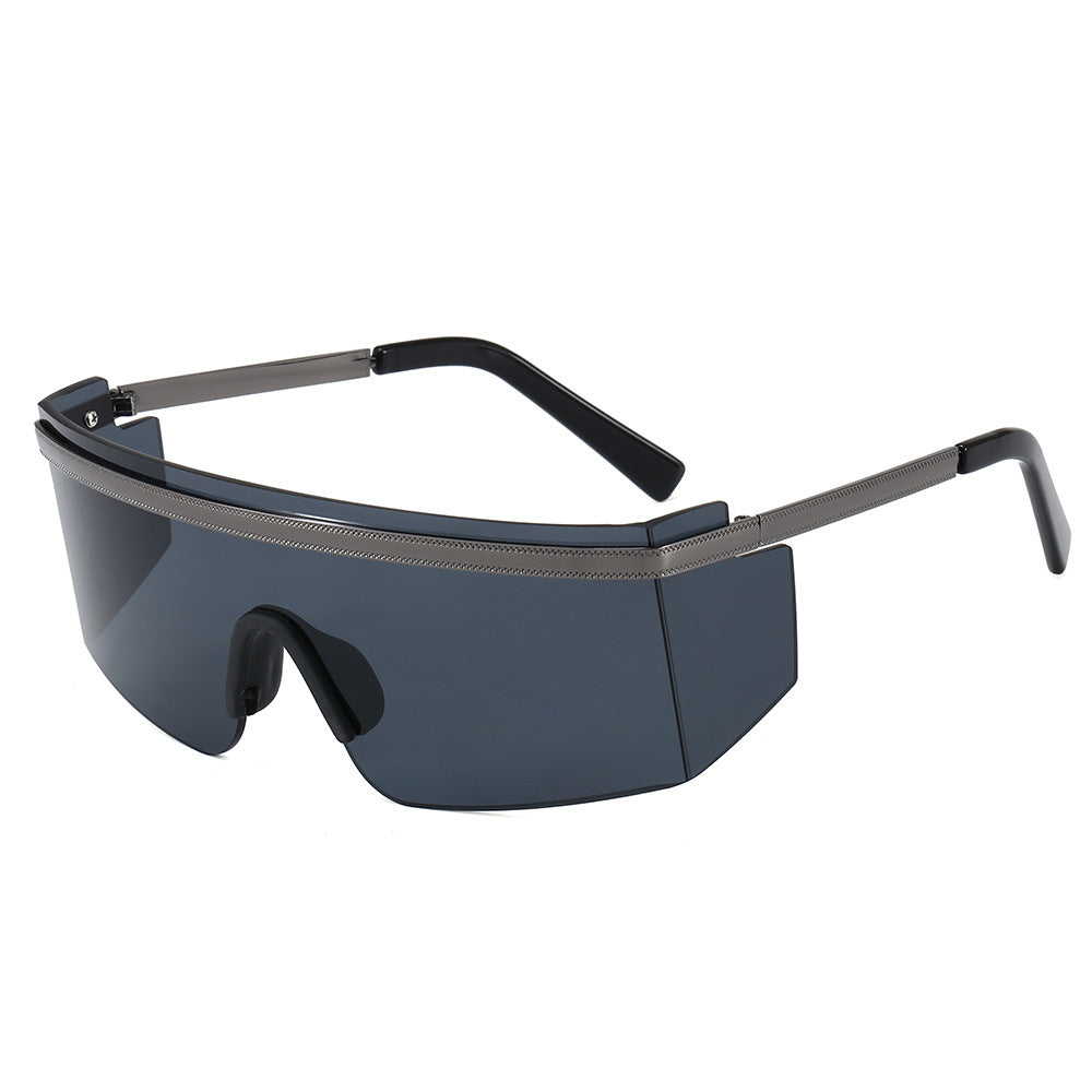 Fashion Big Metal Frame Goggles