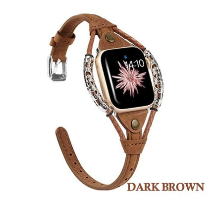 Handmade vintage metal bracelet fashion leather strap