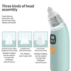 Electric Baby Nasal Aspirator Infants Nose Sucker 3 Suction Levels Low Noise Anti-backflow Nose Cleaner With 3pcs Silicone Tips