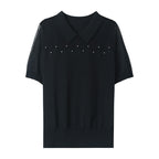 Summer Ice Silk Short Sleeve T-shirt Women