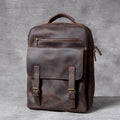 Retro Crazy Horse Leather Handmade First Layer Cowhide Backpack Schoolbags Travel Bag