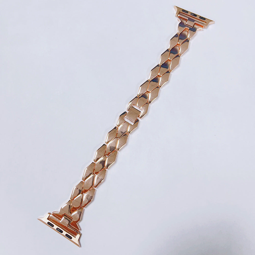 Creative Stainless Steel Diamond Solid Metal Strap