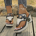Plus Size Flip-toe Wedge Sandals