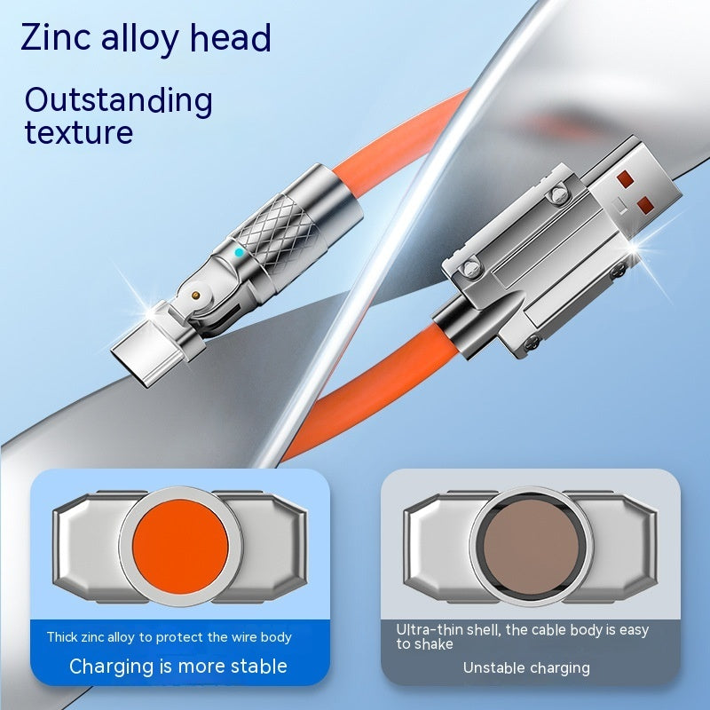 Mobile Game Rotating Elbow Data Super Fast Charge Charging Cable